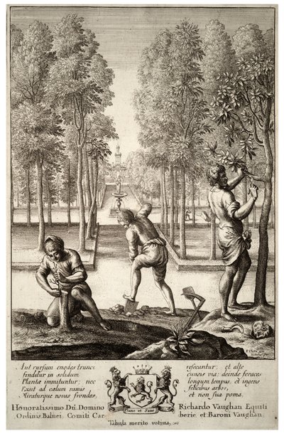 Gardening. State 1 by Wenceslaus Hollar